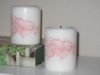 A Girl In Paradise Printed Pictures on Candles